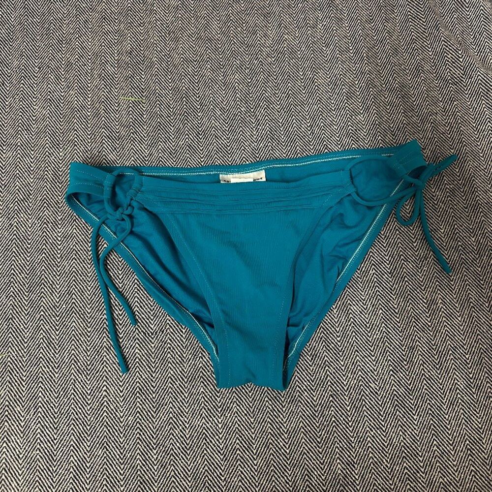 ROBBIN PICCONE - Aubrey Turquoise Blue Side Keyhole Bikini Bottom